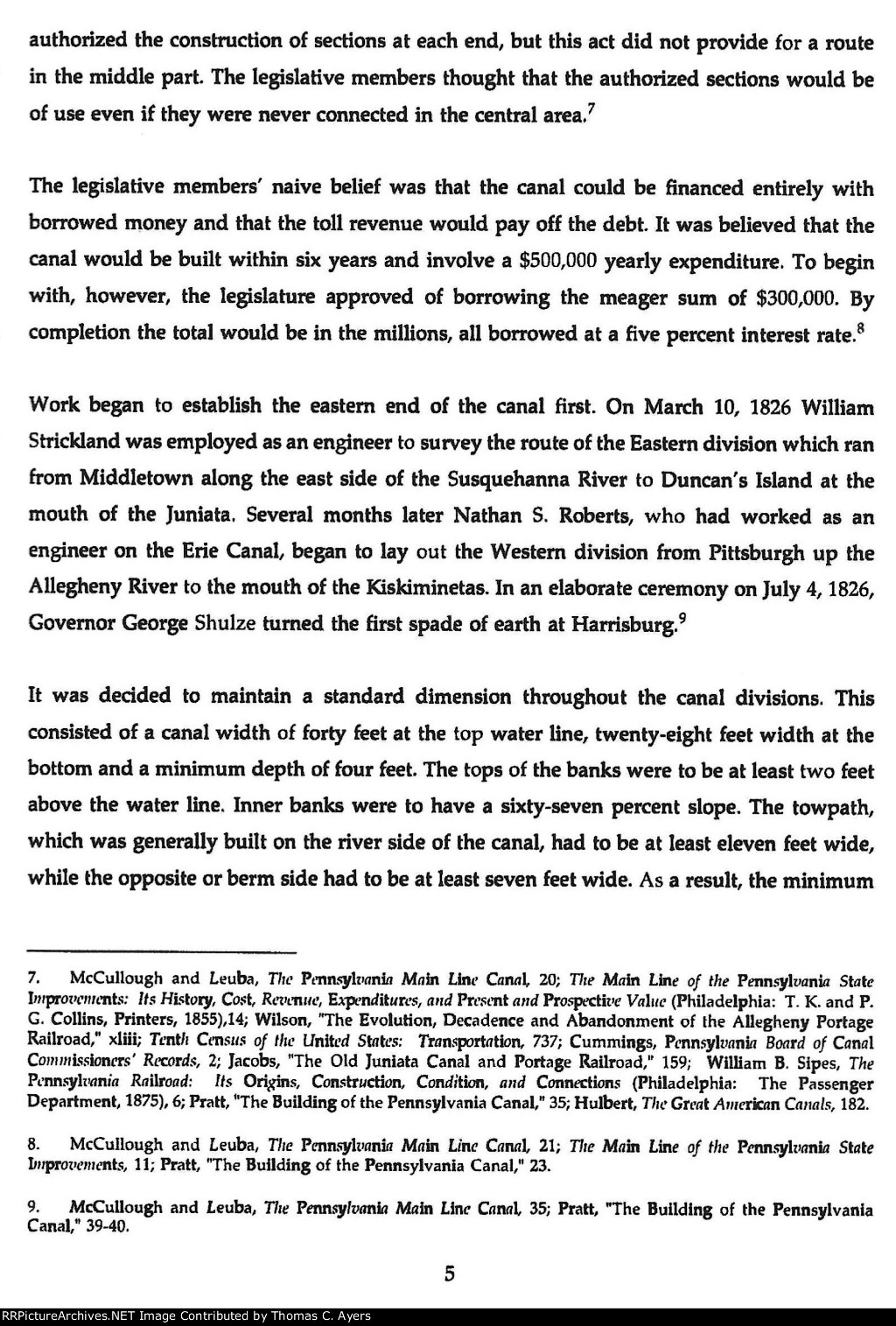 NPS "Pennsylvania Main Line Canal," Page 5, 1993